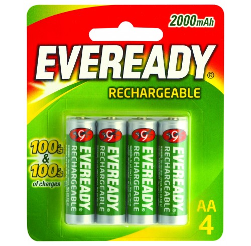 Battery Eveready Rechargeable AA Pack 4